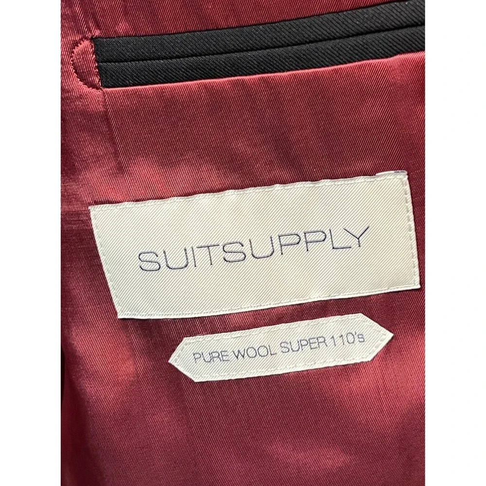 Suitsupply Black Tuxedo Blazer US 48 EU 58 110's wool‎ Verona